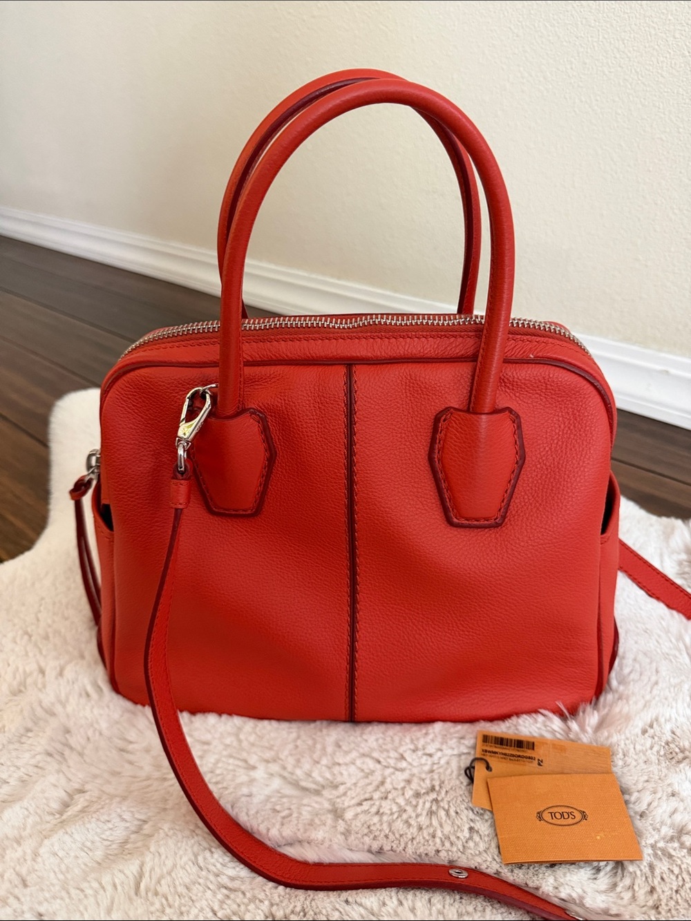 Tod's Miky Bauletto (D-Styling) Satchel - Red-Orange Women Bag